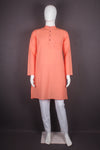 Peach Full Sleeves Long Kurta with Striped