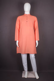Peach Full Sleeves Long Kurta with Striped