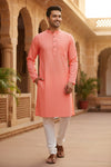 Peach Full Sleeves Long Kurta