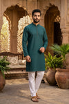 Pine Green Full Sleeves Long Kurta