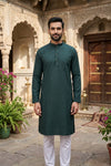 Pine Green Full Sleeves Long Kurta