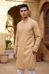 Beige Full Sleeves Long Kurta