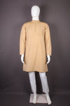 Beige Full Sleeves Long Kurta
