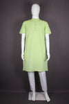 Lime Green Half Sleeves Long Kurta