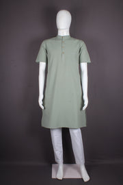 Gray Half Sleeves Long Kurta