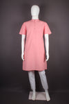 Pink Half Sleeves Long Kurta