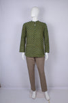 Men's Hand Spun Woven Dabu Hand Block Printed Short Kurta