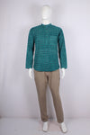 Men's Hand Spun Woven Dabu Hand Block Printed Short Kurta