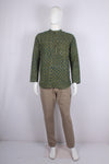 Men's Hand Spun Woven Dabu Hand Block Printed Short Kurta