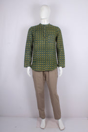 Men's Hand Spun Woven Dabu Hand Block Printed Short Kurta