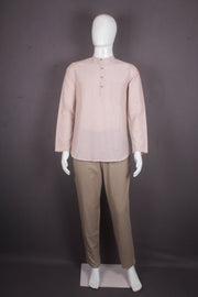 Handwoven Cotton Full Slevees Short Kurta