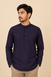 Blue Lining Short Kurta with Full Slevees