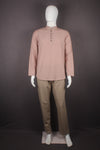 Onion Short Kurta with Self Striped and Full Slevees
