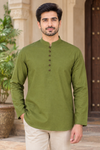 Green Short Kurta with Full Slevees