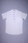 White Half Sleeves Short Kurta