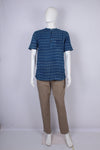 Men's Cotton Twill Dabu Hand Block Printed Short Kurta