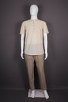 Men's Handwoven Cream Short Kurta