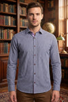 Black, Blue and White Check Full Shirt