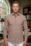 Beige and Brown Check Full Shirt