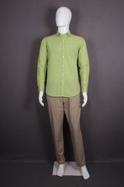 Classic Light Green Handloom Full-Sleeve Shirt