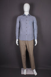 Men's Gray Full Sleeves Shirt