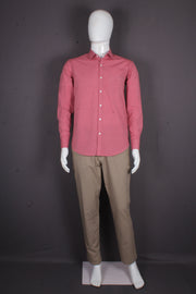 Men's Hibiscus Red Full Sleeves Shirt