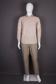 Men's Pastel Brown Full Sleeves Shirt