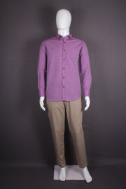 Men's Purple Full Sleeves Shirt