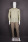 Sage Green Linen Mandarin Collar Full Shirt