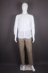 Men's White Full Sleeves Shirt and Striped