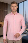 Men's Peach Full Sleeves Shirt