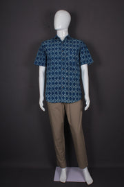 Dabu Hand Block Printed Half Sleeves Shirt