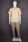 Men's Cotton Cream Half Sleeve Shirt