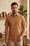 Men's Cotton Burnt Half Sleeve Shirt