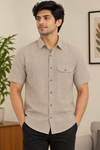 Pebble Brown Half Shirt