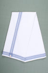 Handwoven Cotton Dhoti Dupatta Set with Dobby Border