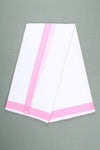Handwoven Cotton Dhoti Dupatta Set with Dobby Border