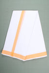 Handwoven Cotton Dhoti Dupatta Set with Dobby Border
