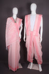 Traditional Handloom Joda Set in Baby Pink with Butis and Rani Pink Dobby Border