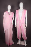 Traditional Handloom Couple Set in Peach with Butis and Rani Dobby Border