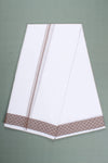 Handwoven Cotton Dhoti Dupatta Set with Dobby Border