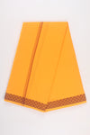 Kesariya Dhoti with Maroon Dobby Border