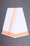 Handwoven Cotton Dhoti Dupatta Set with Dobby Border