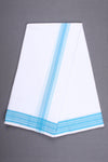 Handwoven Cotton Dhoti Dupatta Set with Dobby Border
