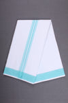 Handwoven Cotton Dhoti Dupatta Set with Dobby Border