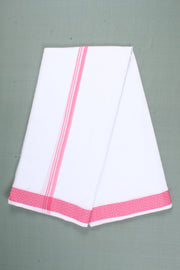 Handwoven Cotton Dhoti Dupatta Set with Dobby Border