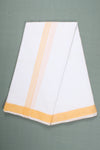 Handwoven Cotton Dhoti Dupatta Set with Dobby Border