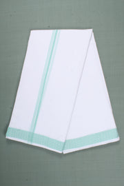 Handwoven Cotton Dhoti Dupatta Set with Dobby Border