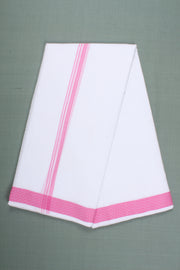 Handwoven Cotton Dhoti Dupatta Set with Dobby Border