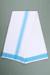 Handwoven Cotton Dhoti Dupatta Set with Dobby Border